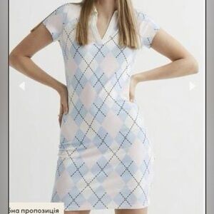 H&M Divided collared argyle bodycon mini dress